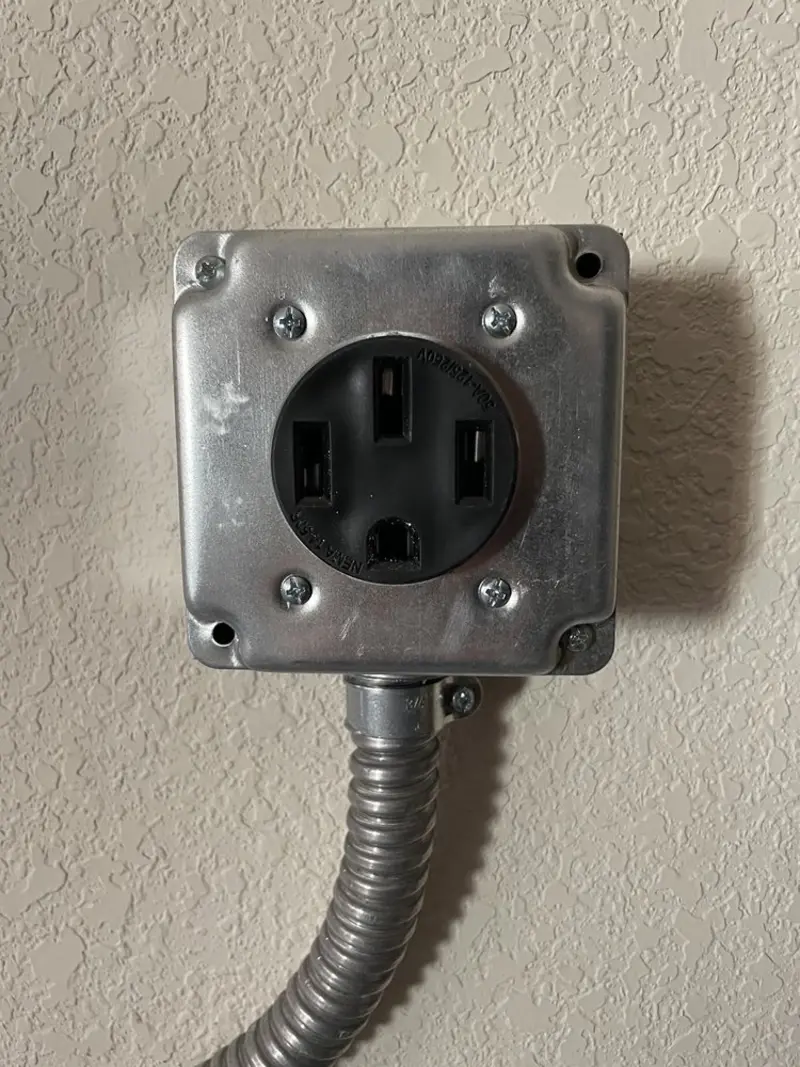 NEMA 14-50 outlet installed for Electrical Panel Upgrade in Sienna